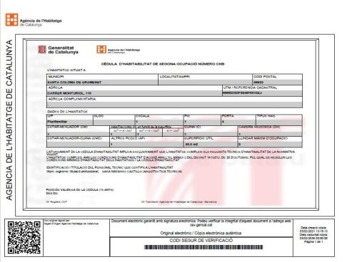 Cédula de Habitabilidad (2a Ocupación)